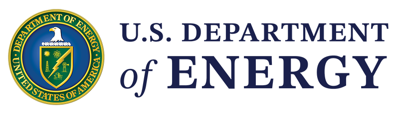 U.S. Department of Energy logo with a shield and eagle.